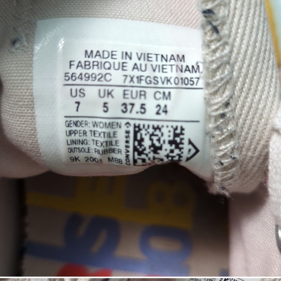 Converse Chuck Taylor All Star Lift Low Rainbow Vintage 🌈 White size 7 - Picture 11 of 16